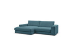 Leonard - Canapé D'Angle Fixe Compact - Velours Côtelé - Angle Gauche