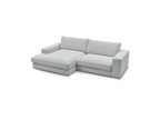 Leonard - Canapé D'Angle Fixe Compact - Velours Côtelé - Angle Gauche