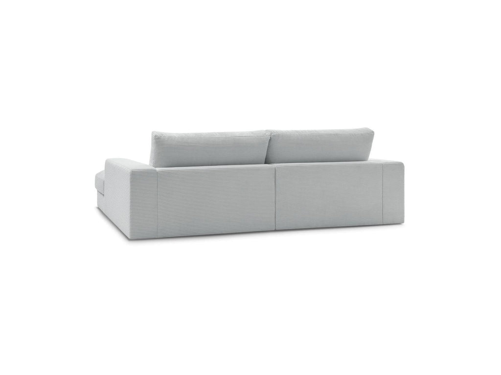 Leonard - Canapé D'Angle Fixe Compact - Velours Côtelé - Angle Gauche