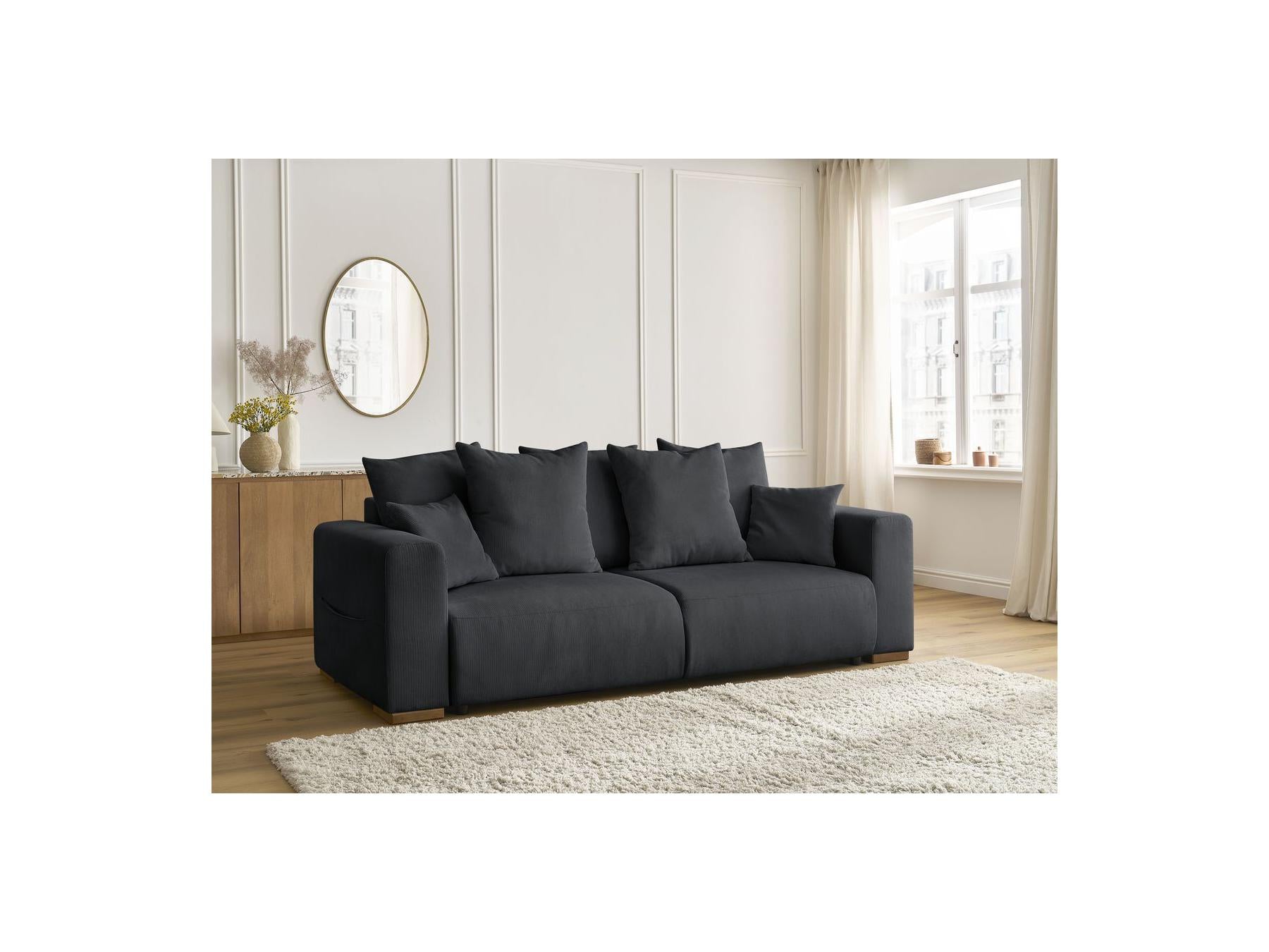 Sidonie - Straight Convertible Sofa - Corduroy