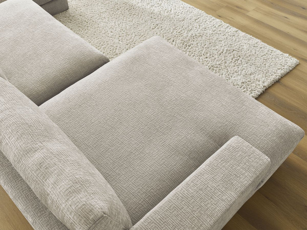 Leonard - Canapé Panoramique Fixe Compact - Tissu Texturé