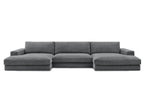 Leonard - Canapé Panoramique Fixe Compact - Tissu Texturé