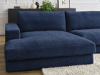 Leonard - Canapé Panoramique Fixe Compact - Tissu Texturé