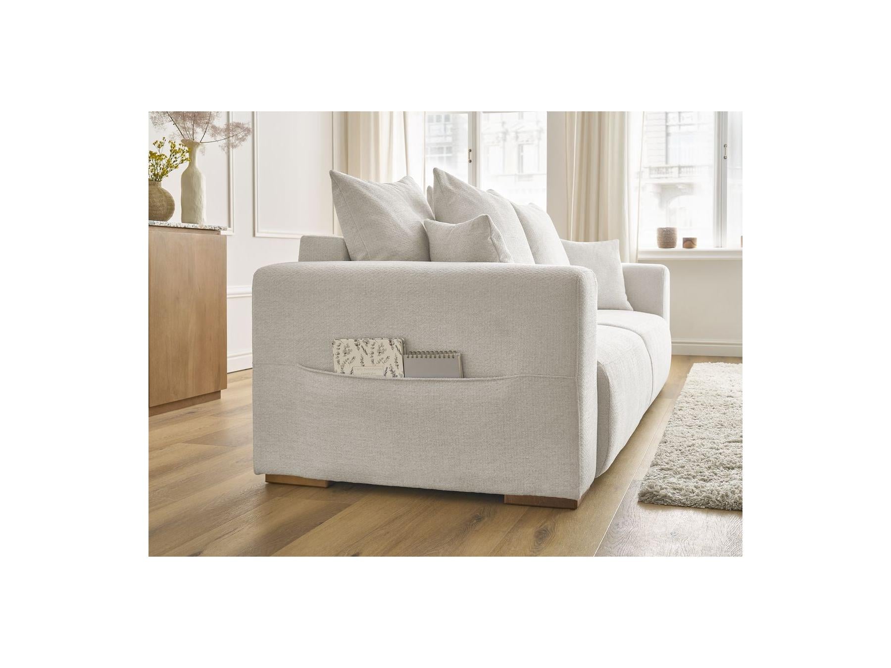 Sidonie - Canapé Droit Convertible - Tissu Chiné