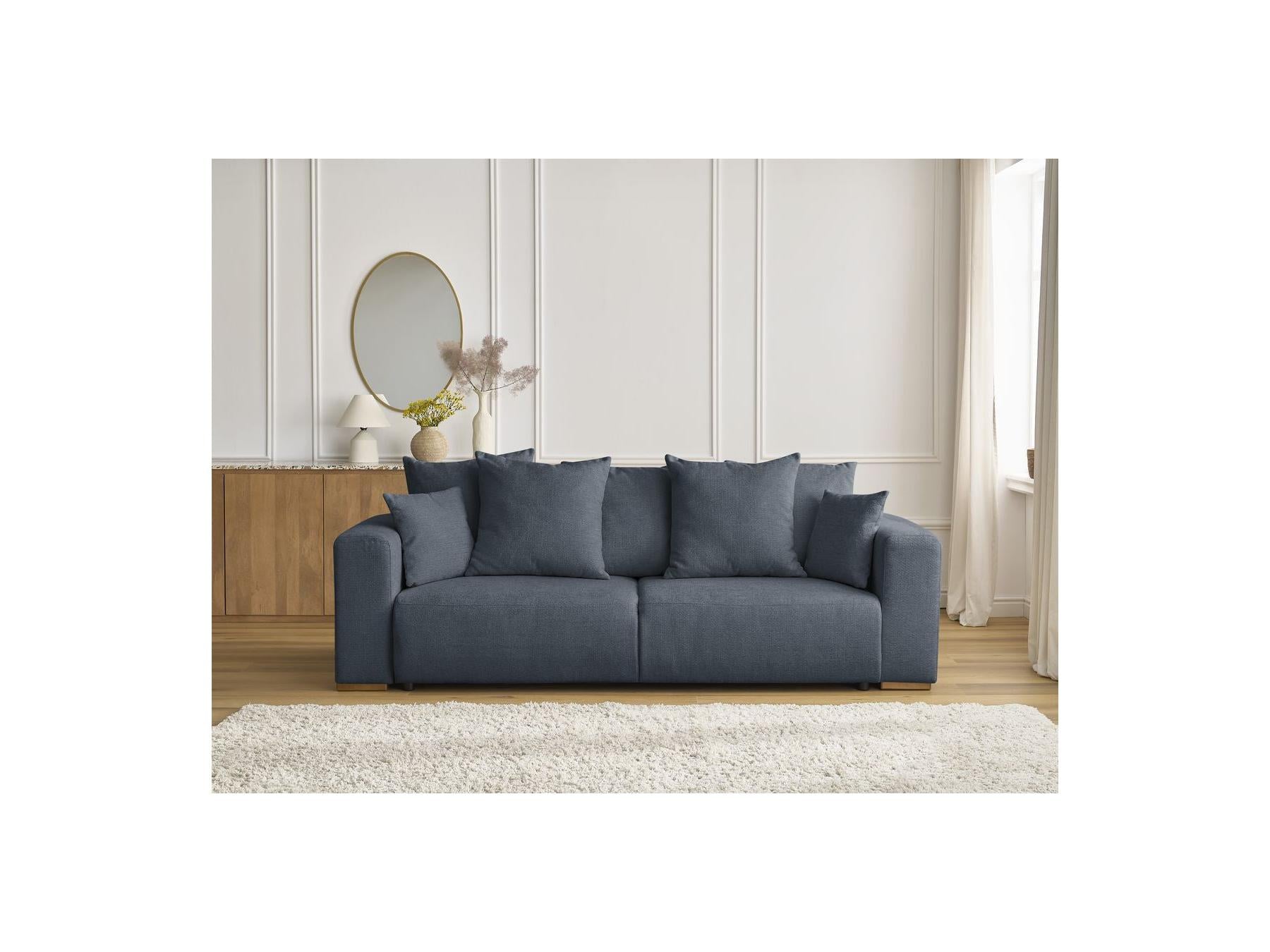 Sidonie - Canapé Droit Convertible - Tissu Chiné