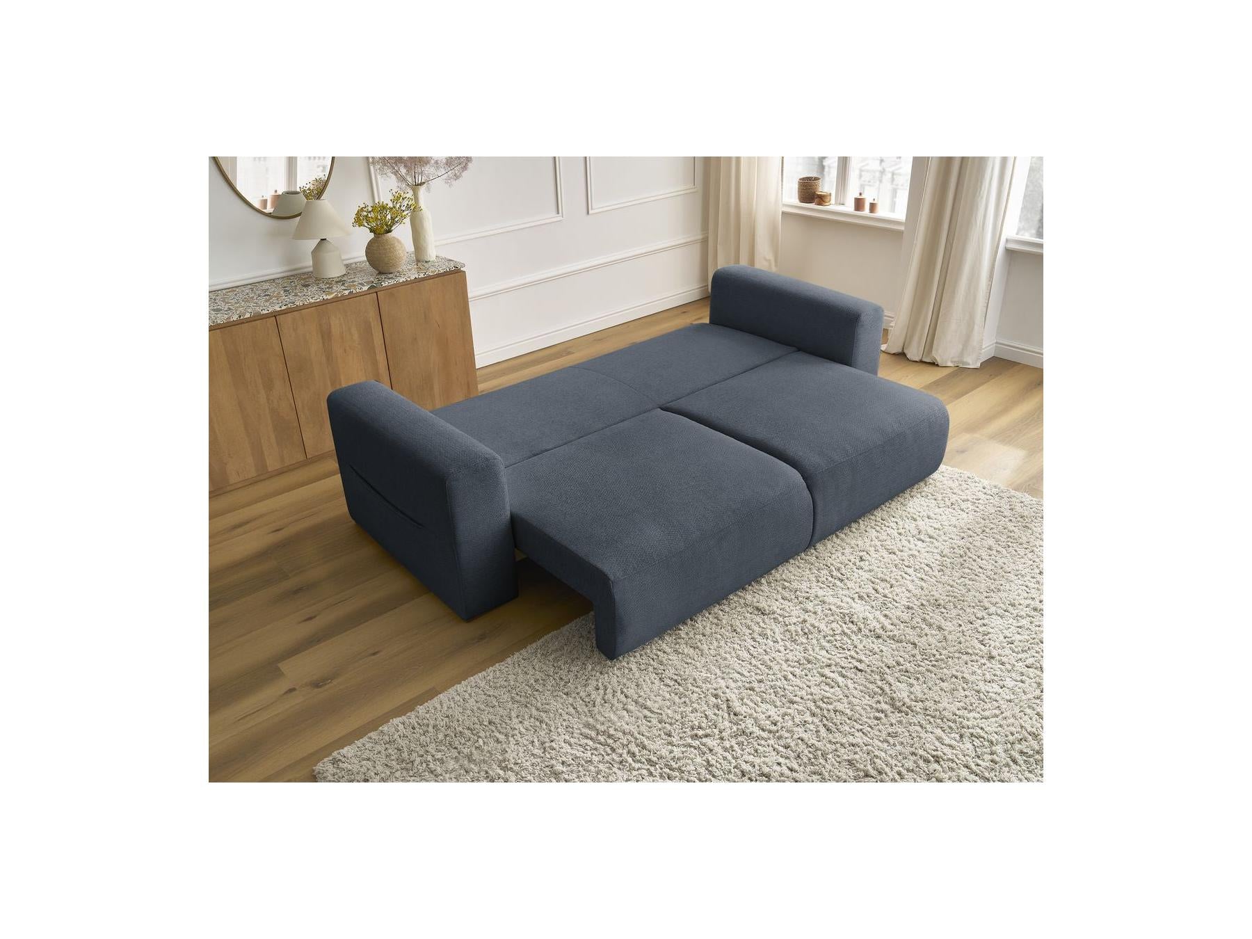 Sidonie - Canapé Droit Convertible - Tissu Chiné