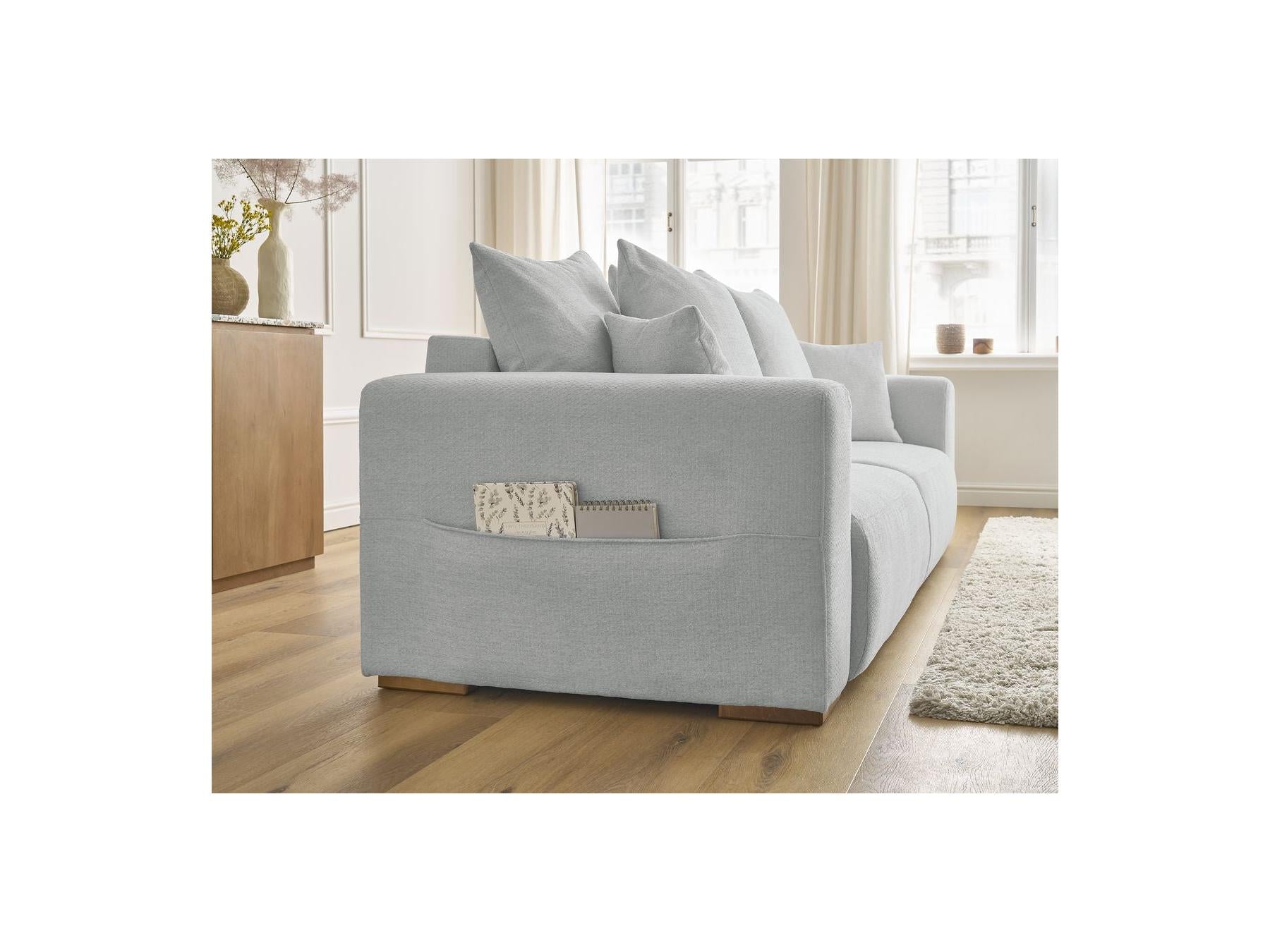 Sidonie - Canapé Droit Convertible - Tissu Chiné