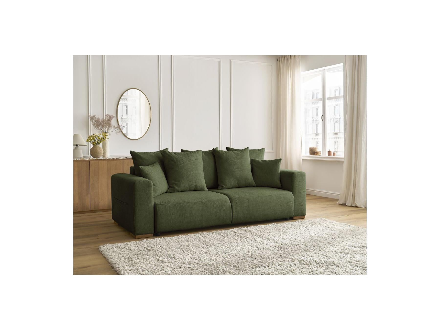 Sidonie - Canapé Droit Convertible - Tissu Chiné