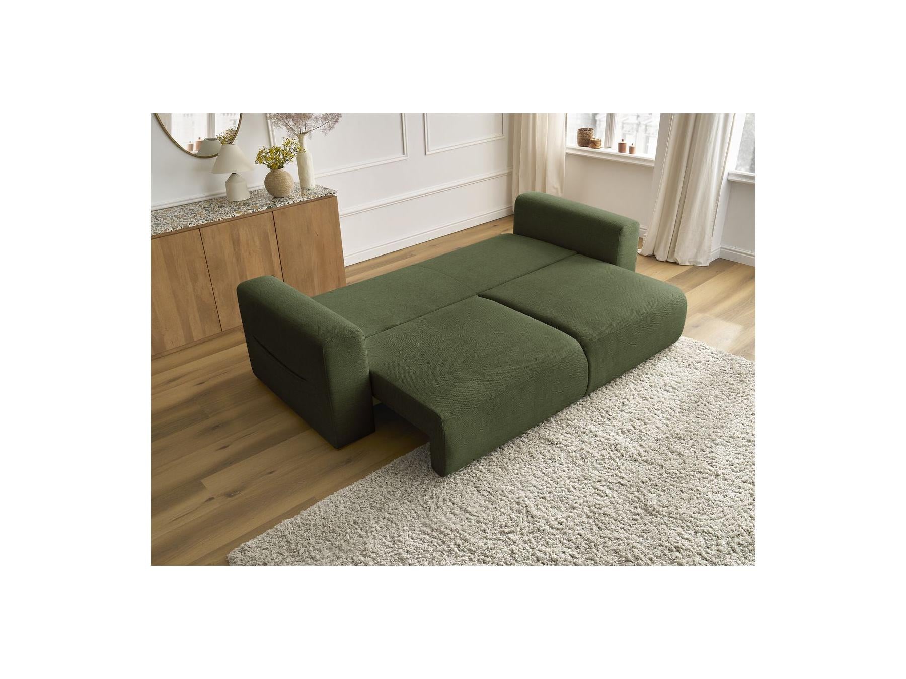 Sidonie - Canapé Droit Convertible - Tissu Chiné