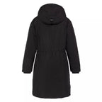 Parka Longue À Capuche Femme Aspenw - Noir Beige