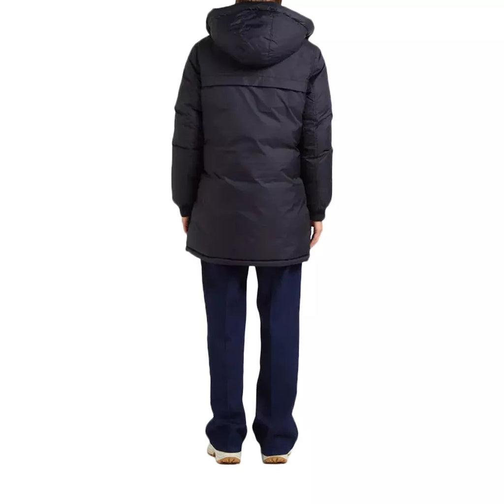 Women's Reversible Long Hooded Puffer Jacket Riversa2W - Black