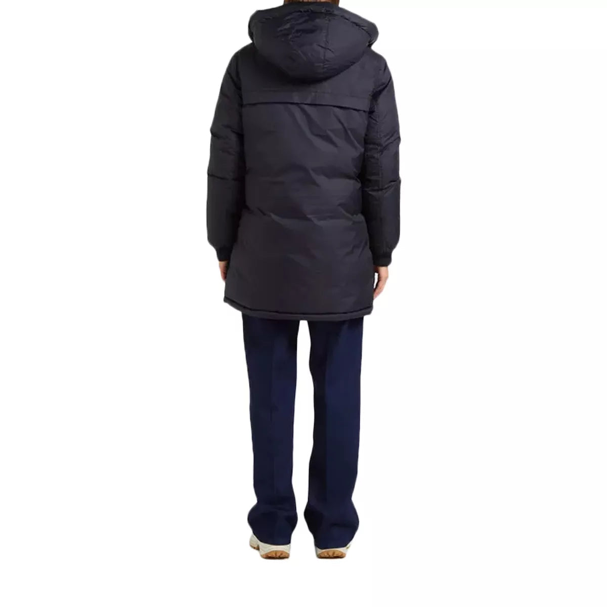 Women's Reversible Long Hooded Puffer Jacket Riversa2W - Black
