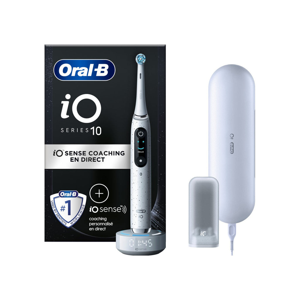 Oral-B Io10 Brosse À Dents Électrique Avec Etui De Voyage Chargeur - Blanc