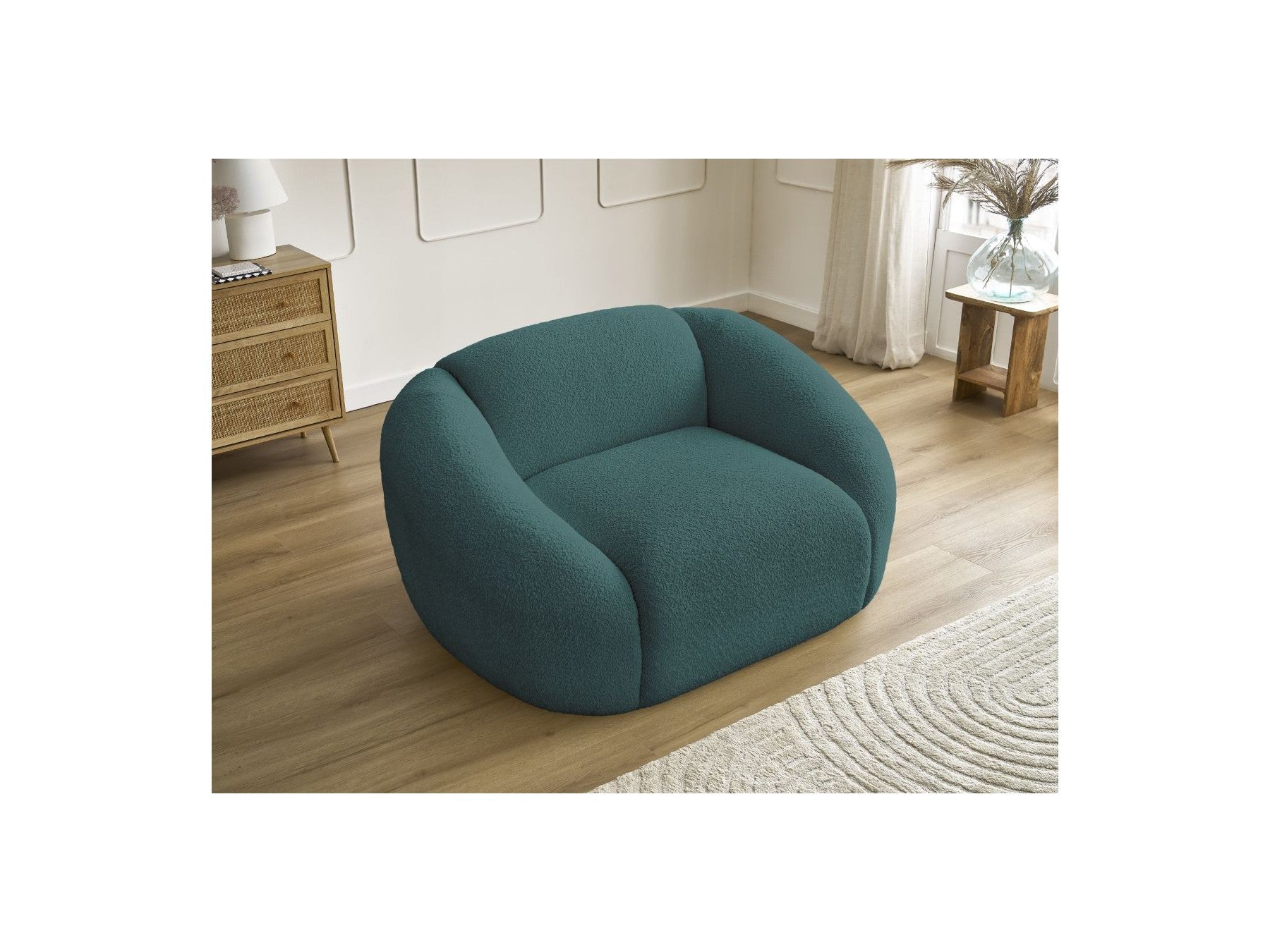 Tina - Armchair - Bouclé Fabric