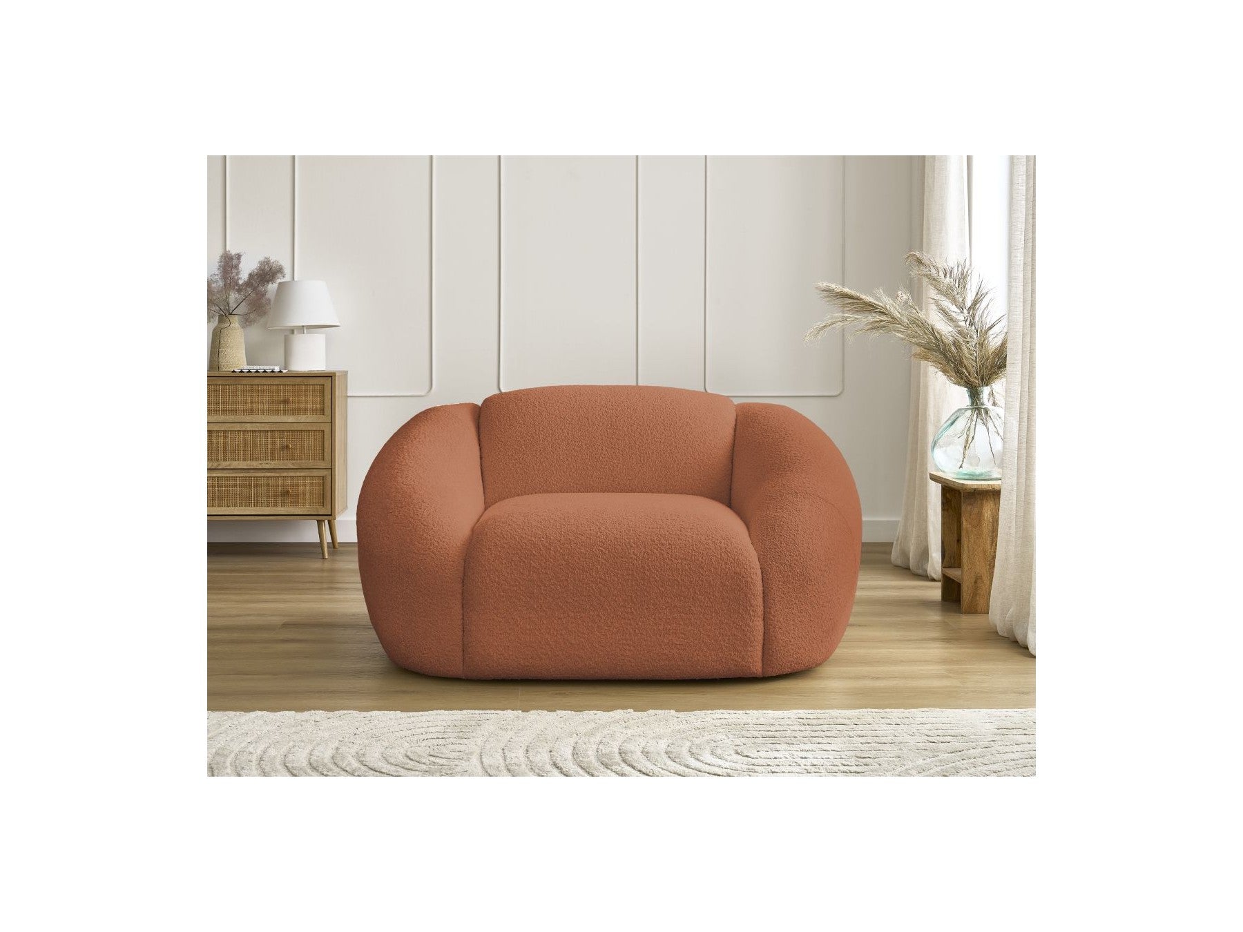 Tina - Armchair - Bouclé Fabric