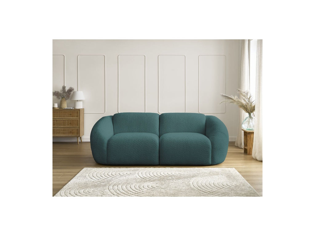 Fixed Straight 2-Seater Sofa - Tina - Bouclé Fabric