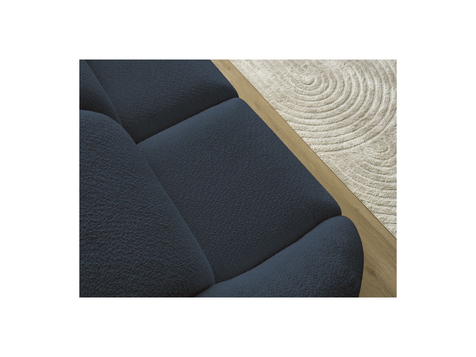 Fixed Straight 2-Seater Sofa - Tina - Bouclé Fabric