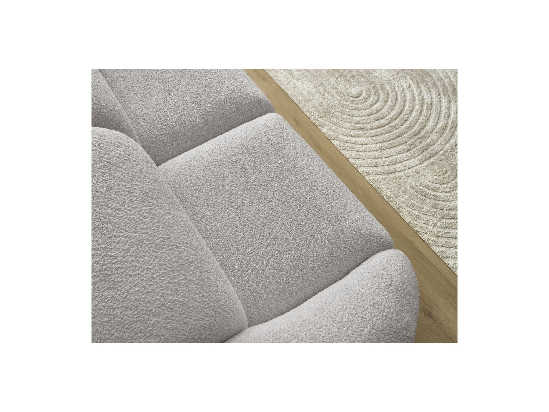 Fixed Straight 2-Seater Sofa - Tina - Bouclé Fabric