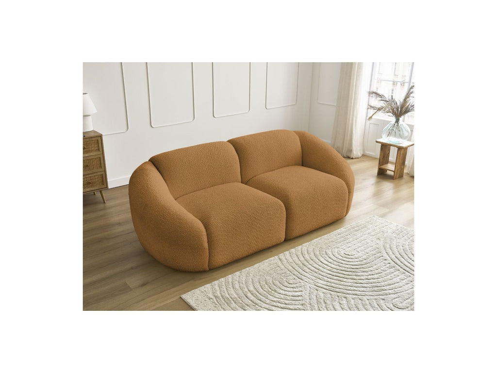 Fixed Straight 2-Seater Sofa - Tina - Bouclé Fabric