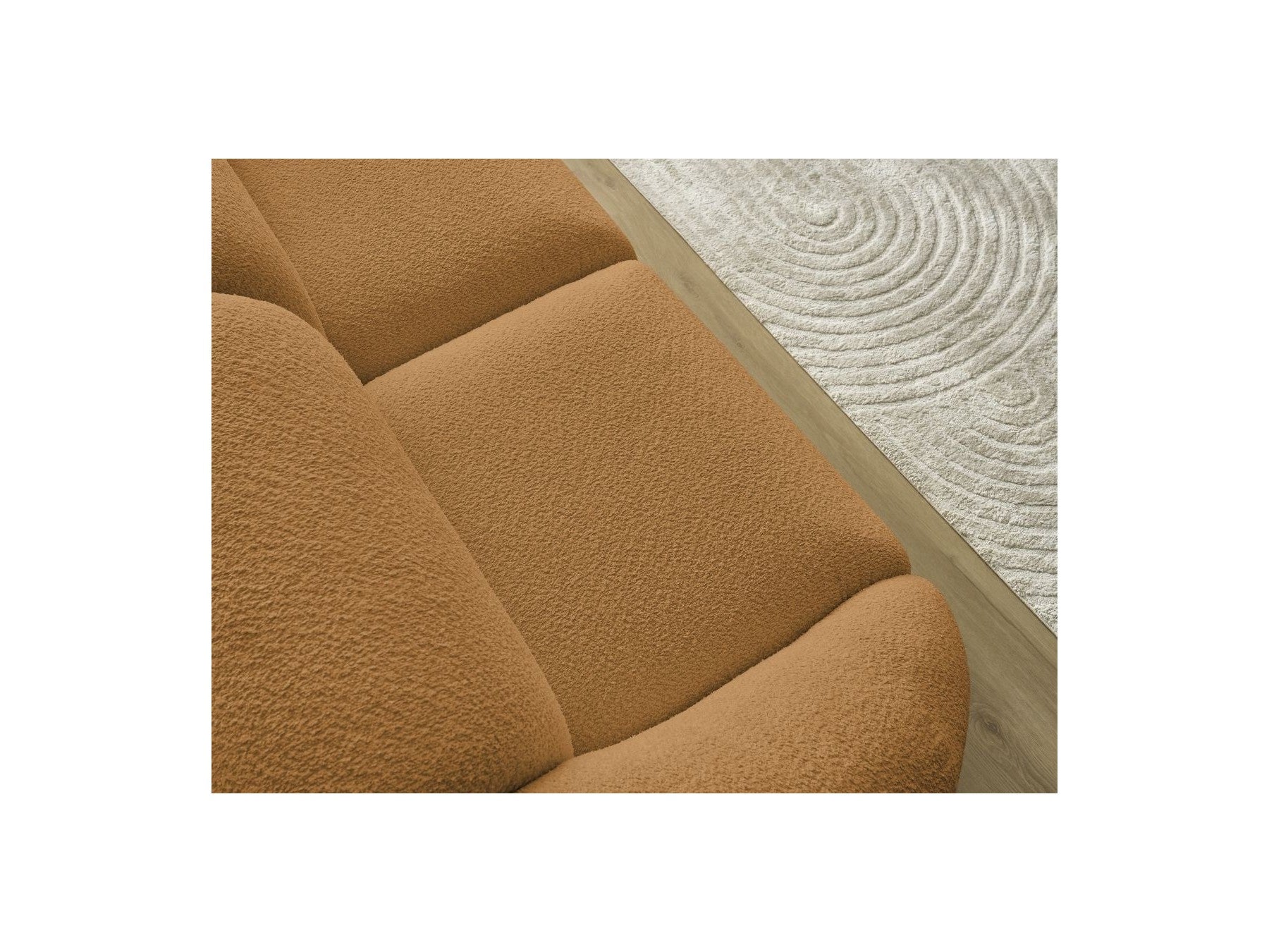 Fixed Straight 2-Seater Sofa - Tina - Bouclé Fabric