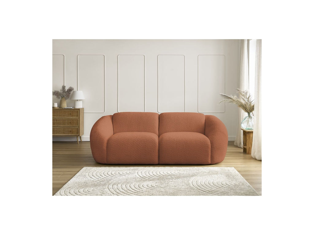 Fixed Straight 2-Seater Sofa - Tina - Bouclé Fabric
