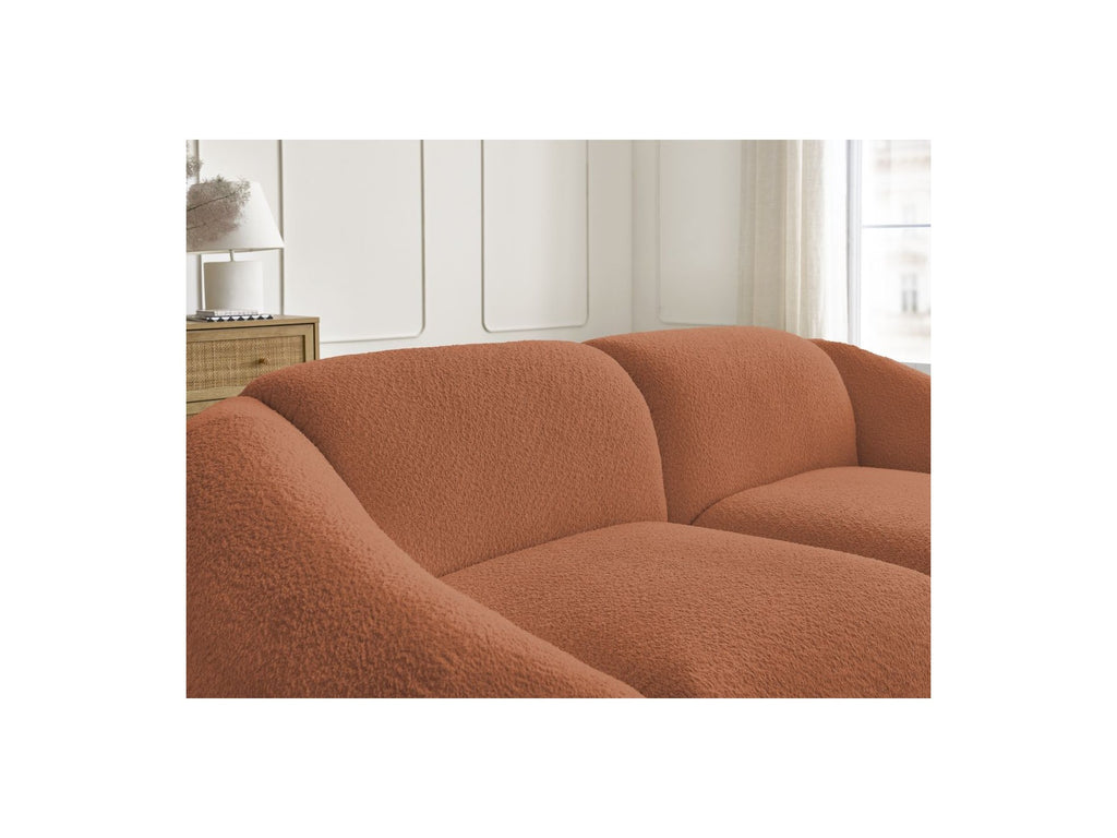 Fixed Straight 2-Seater Sofa - Tina - Bouclé Fabric