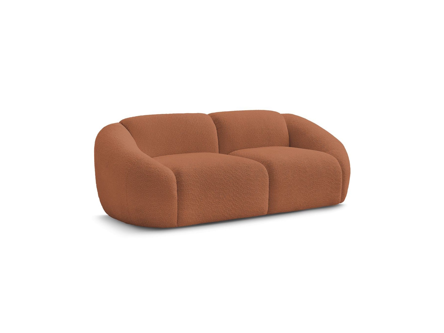 Fixed Straight 2-Seater Sofa - Tina - Bouclé Fabric