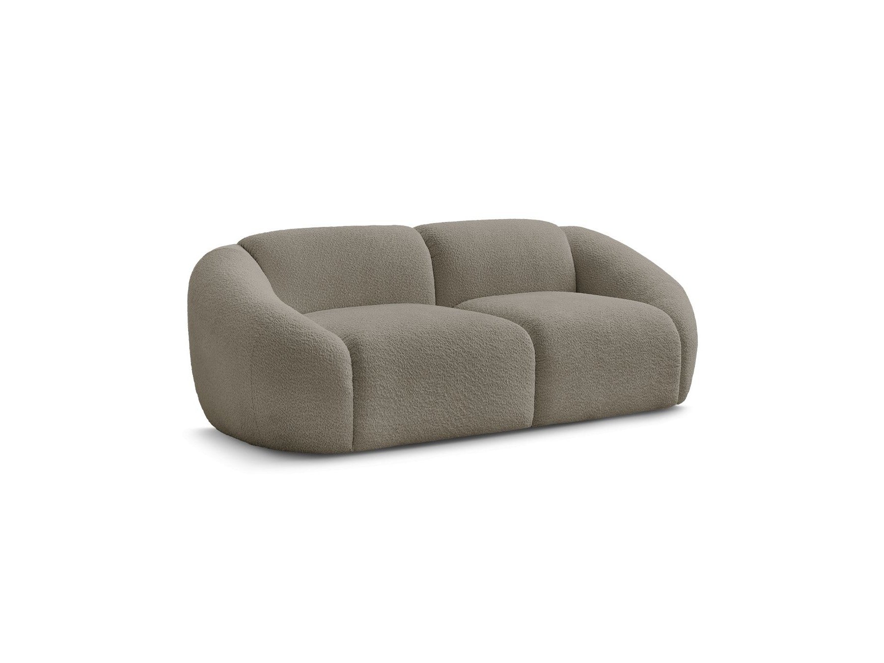 Fixed Straight 2-Seater Sofa - Tina - Bouclé Fabric