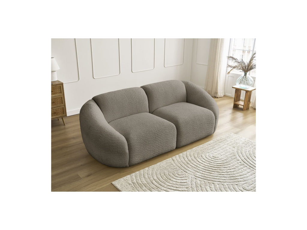 Fixed Straight 2-Seater Sofa - Tina - Bouclé Fabric