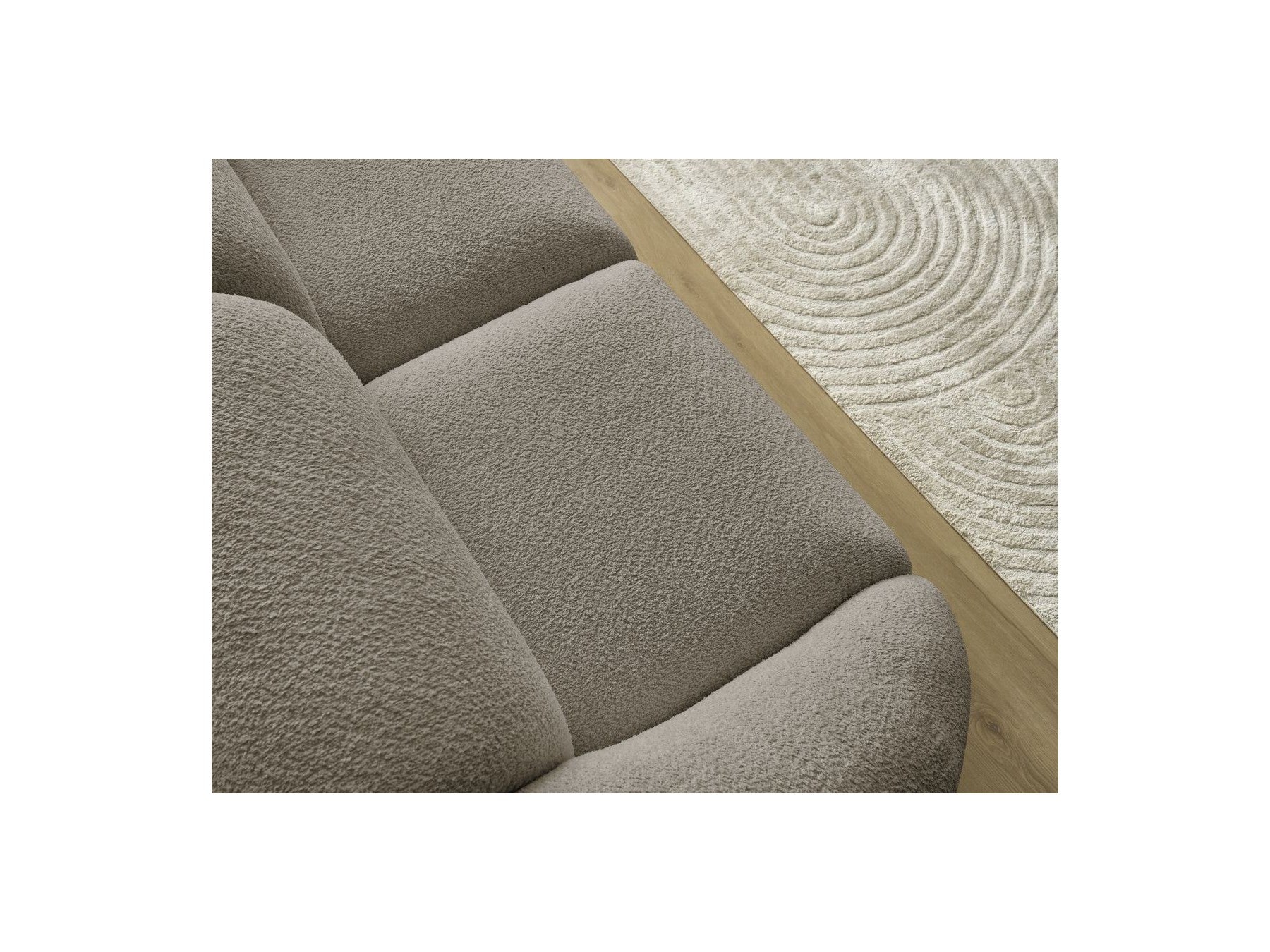 Fixed Straight 2-Seater Sofa - Tina - Bouclé Fabric
