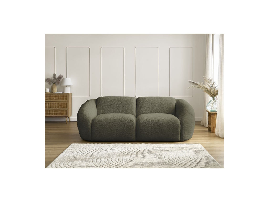 Fixed Straight 2-Seater Sofa - Tina - Bouclé Fabric