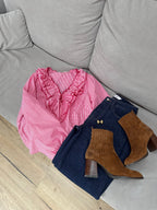 Blusa de cuadros rojos Stella