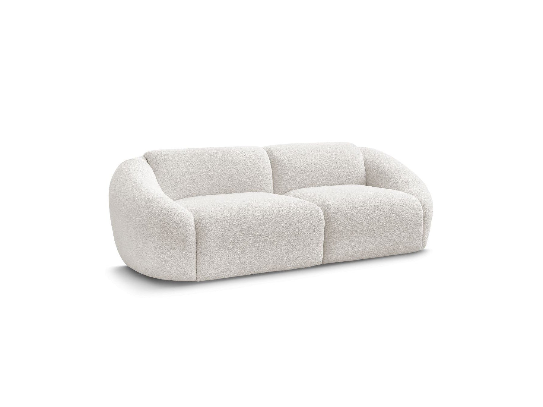 Sofá recto fijo de 3 plazas - Tina - Tejido bouclé