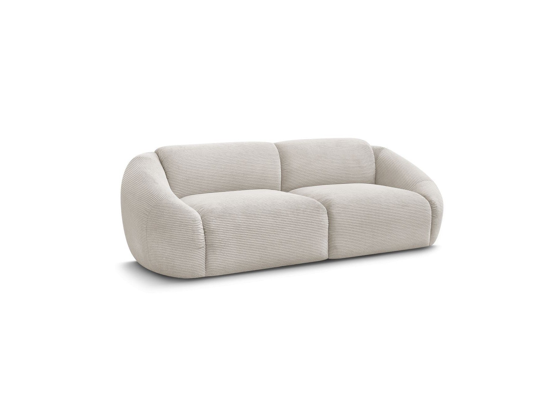 Fixed Straight 3-Seater Sofa - Tina - Corduroy