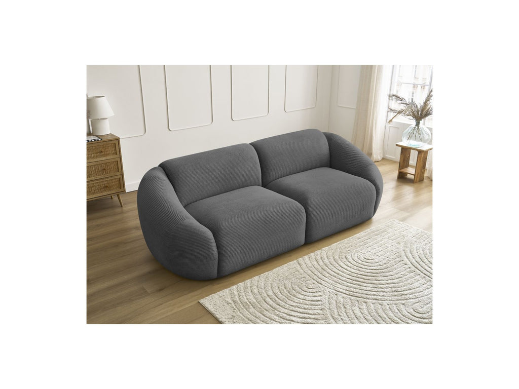 Fixed Straight 3-Seater Sofa - Tina - Corduroy