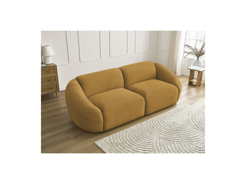 Fixed Straight 3-Seater Sofa - Tina - Corduroy
