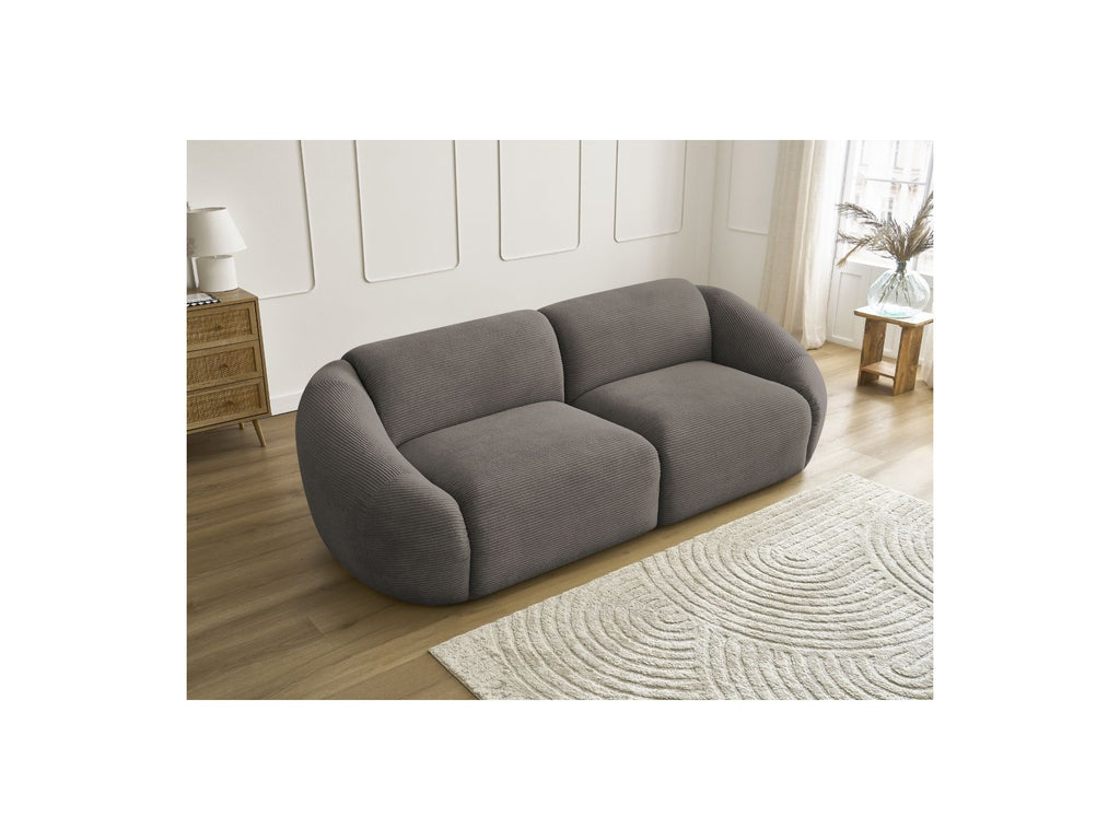 Fixed Straight 3-Seater Sofa - Tina - Corduroy
