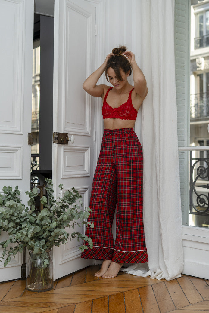 Pijama Miranda Tartan Rojo