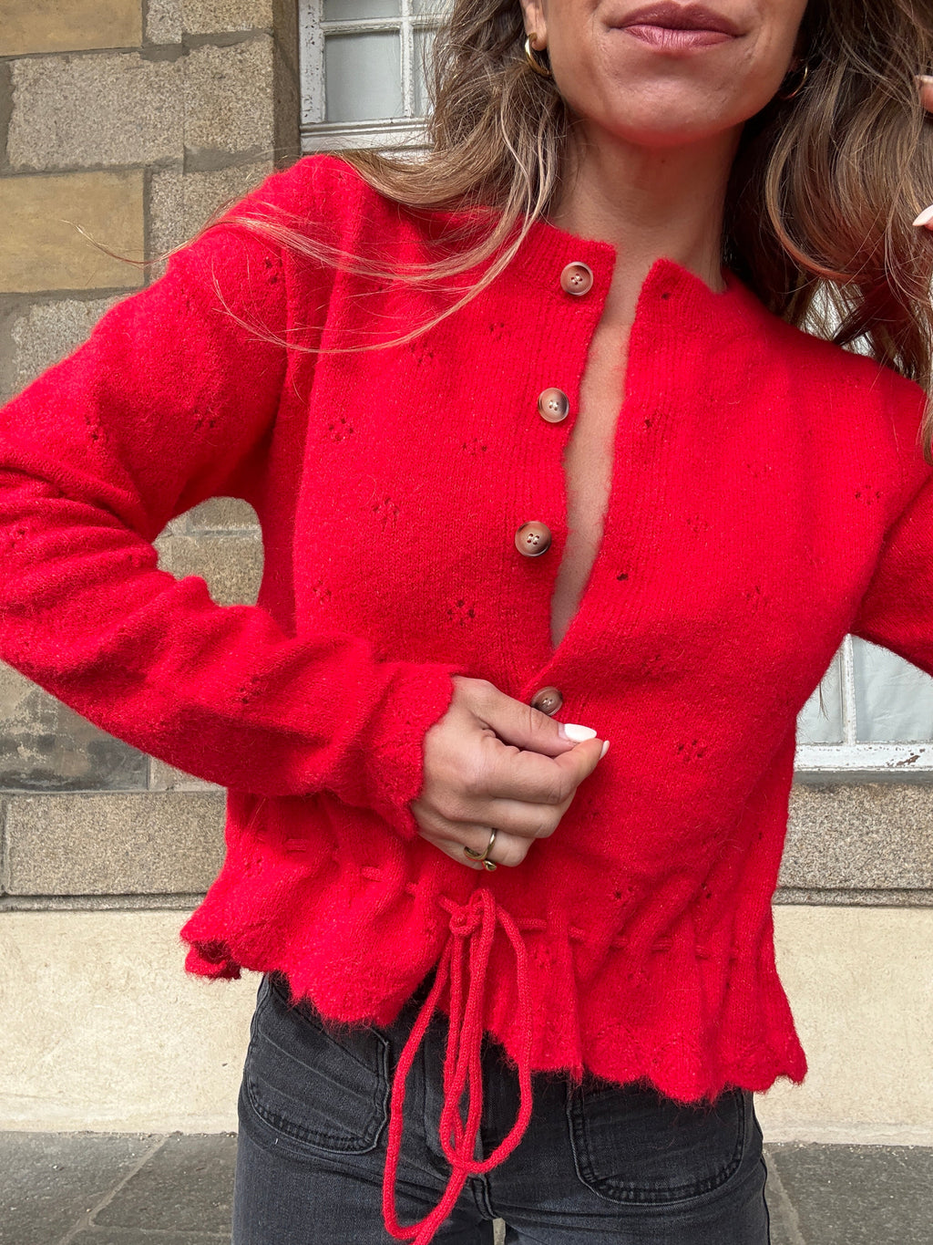 Cardigan Emma Rouge