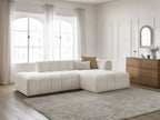 Sofá esquinero fijo modular - Annecy - Tejido bouclé - Esquina derecha