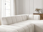 Sofá esquinero fijo modular - Annecy - Tejido bouclé - Esquina derecha