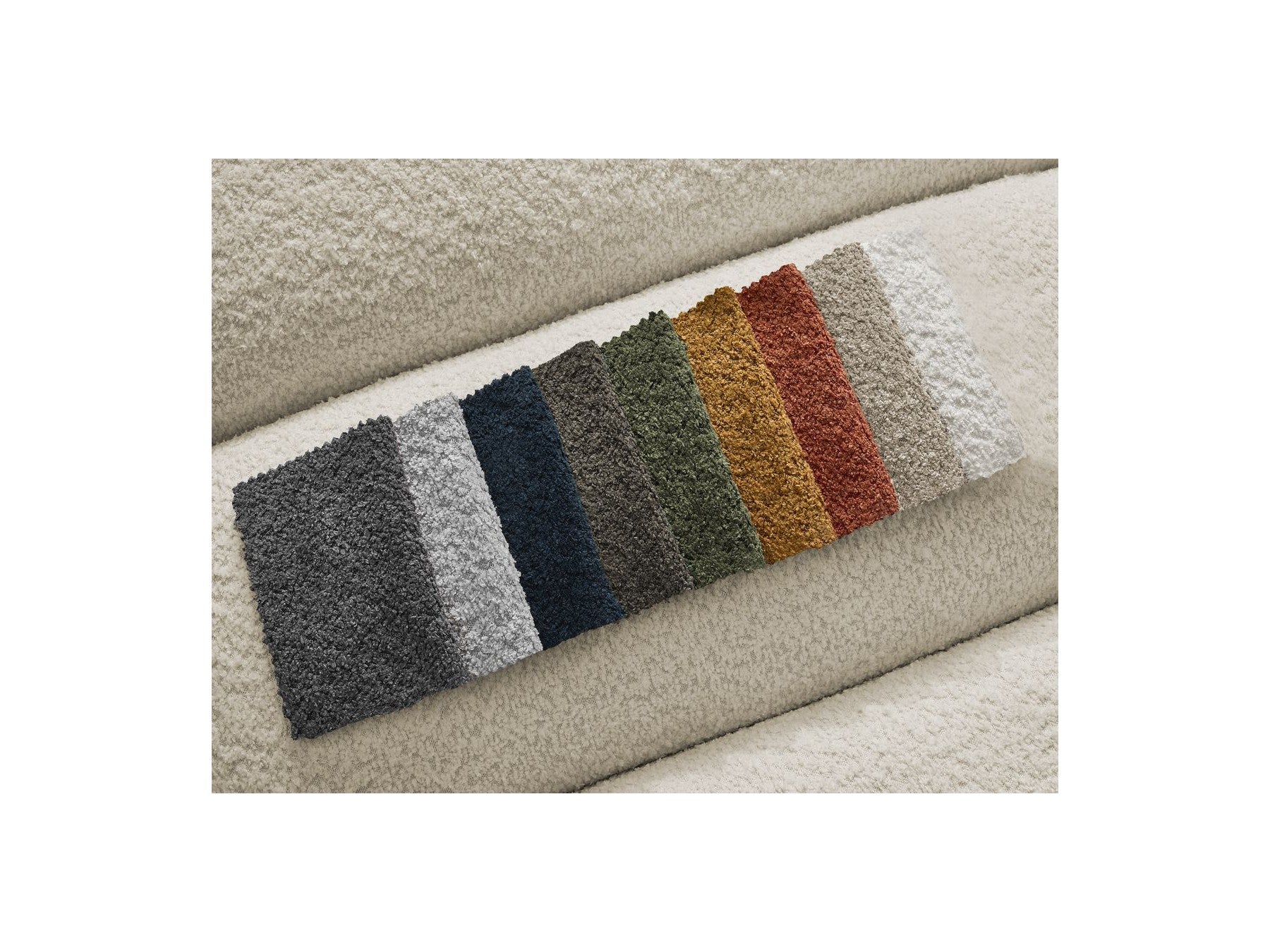 Sofá esquinero fijo modular - Annecy - Tejido bouclé - Esquina derecha