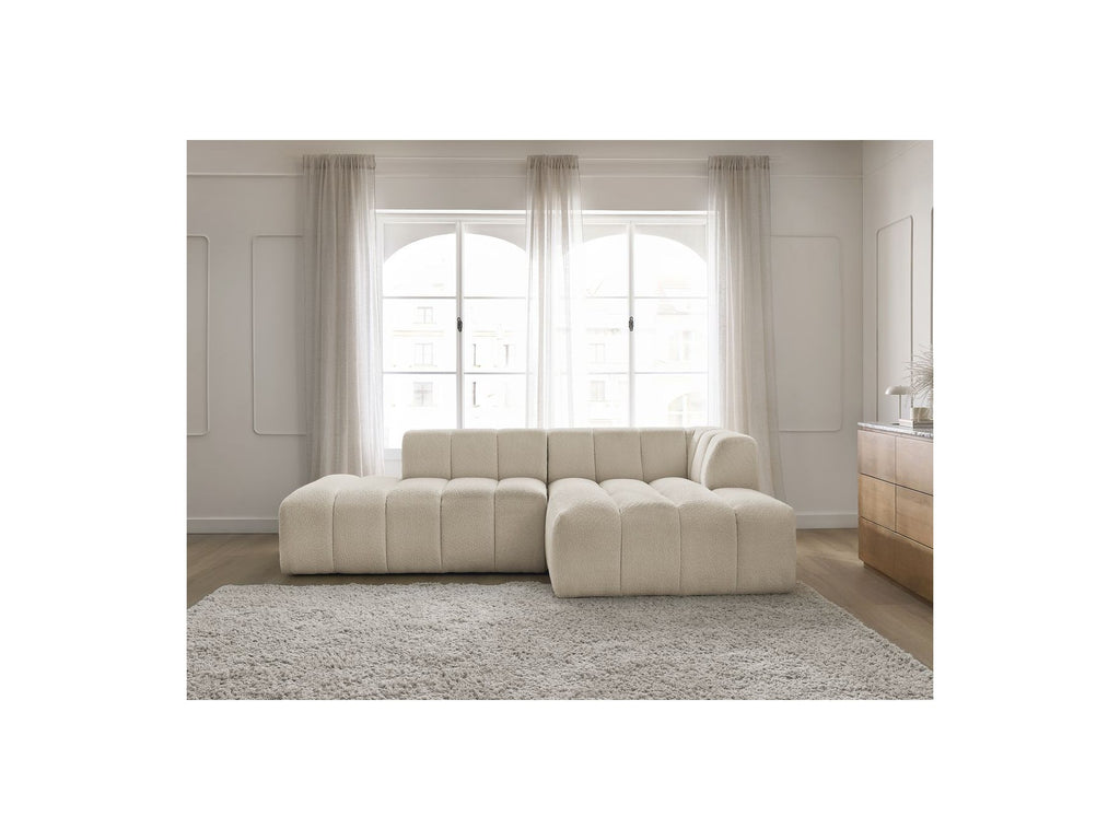 Sofá esquinero fijo modular - Annecy - Tejido bouclé - Esquina derecha