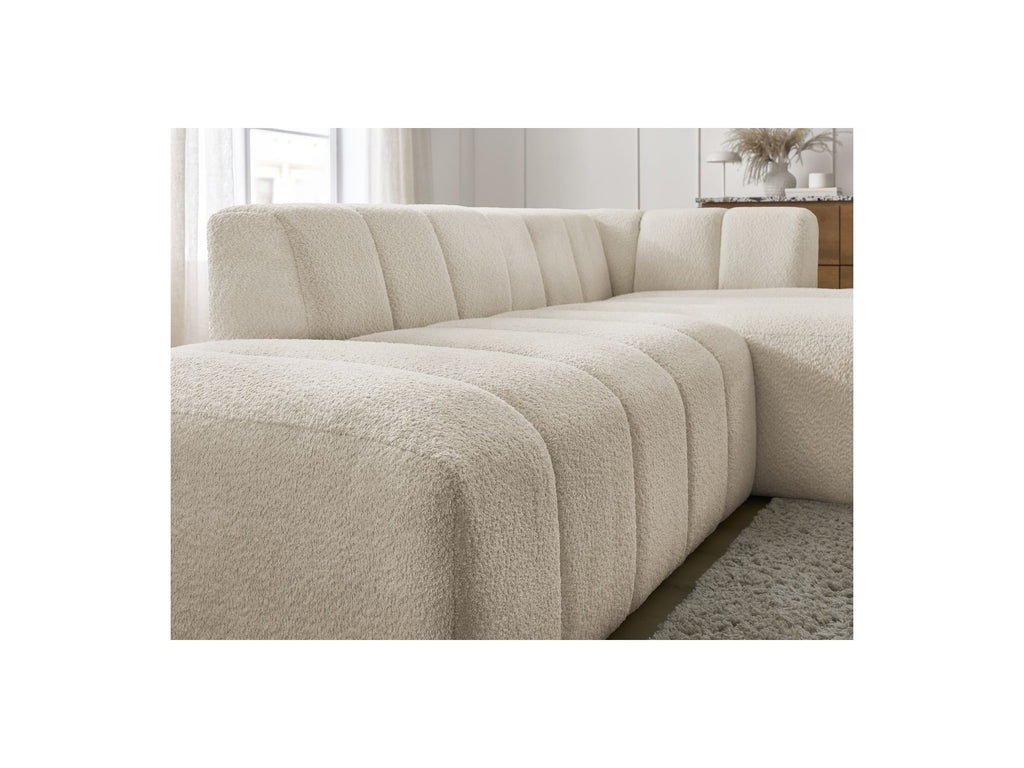 Sofá esquinero fijo modular - Annecy - Tejido bouclé - Esquina derecha