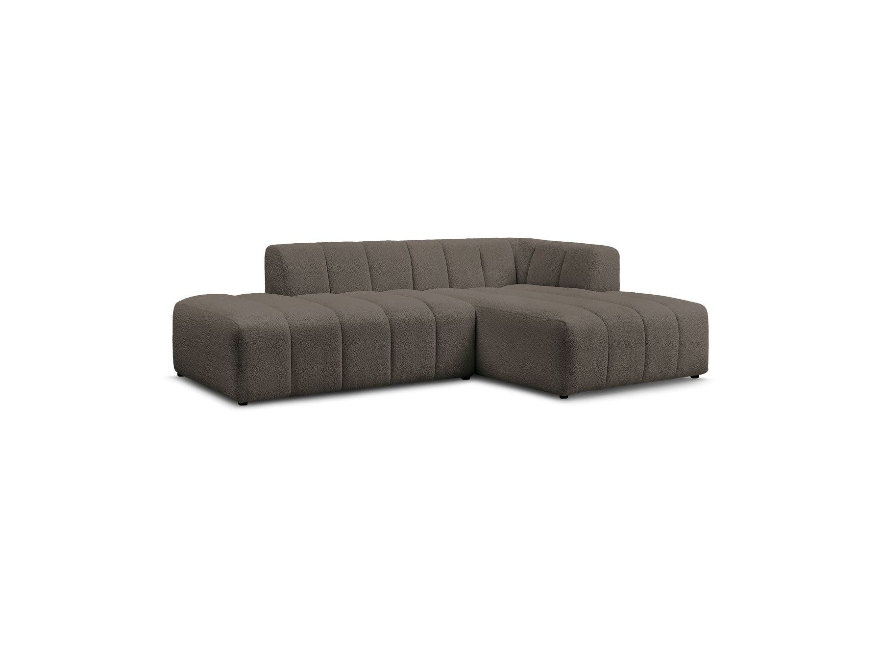 Sofá esquinero fijo modular - Annecy - Tejido bouclé - Esquina derecha