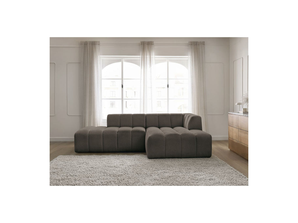 Sofá esquinero fijo modular - Annecy - Tejido bouclé - Esquina derecha
