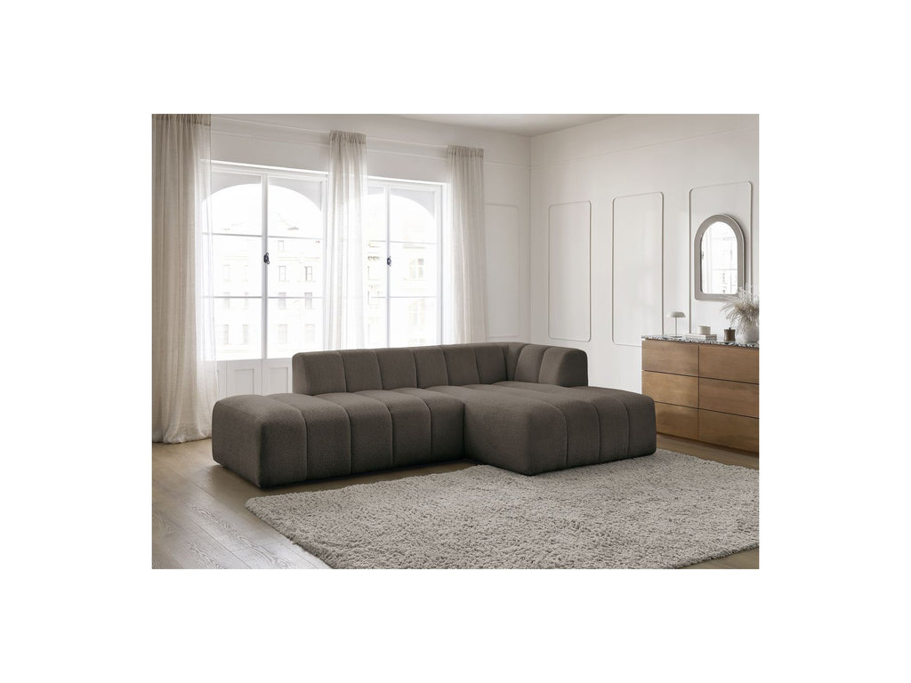 Sofá esquinero fijo modular - Annecy - Tejido bouclé - Esquina derecha
