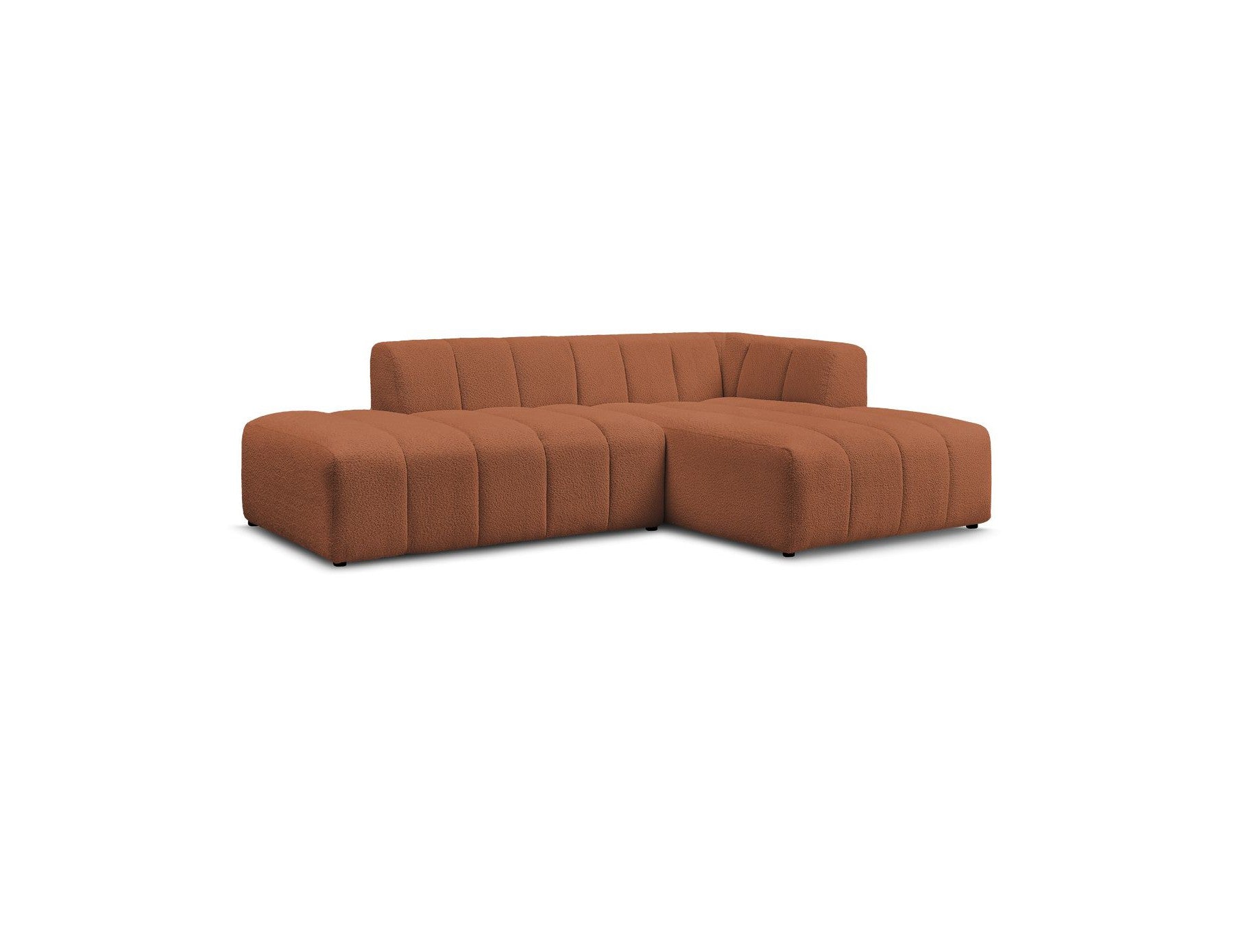Sofá esquinero fijo modular - Annecy - Tejido bouclé - Esquina derecha