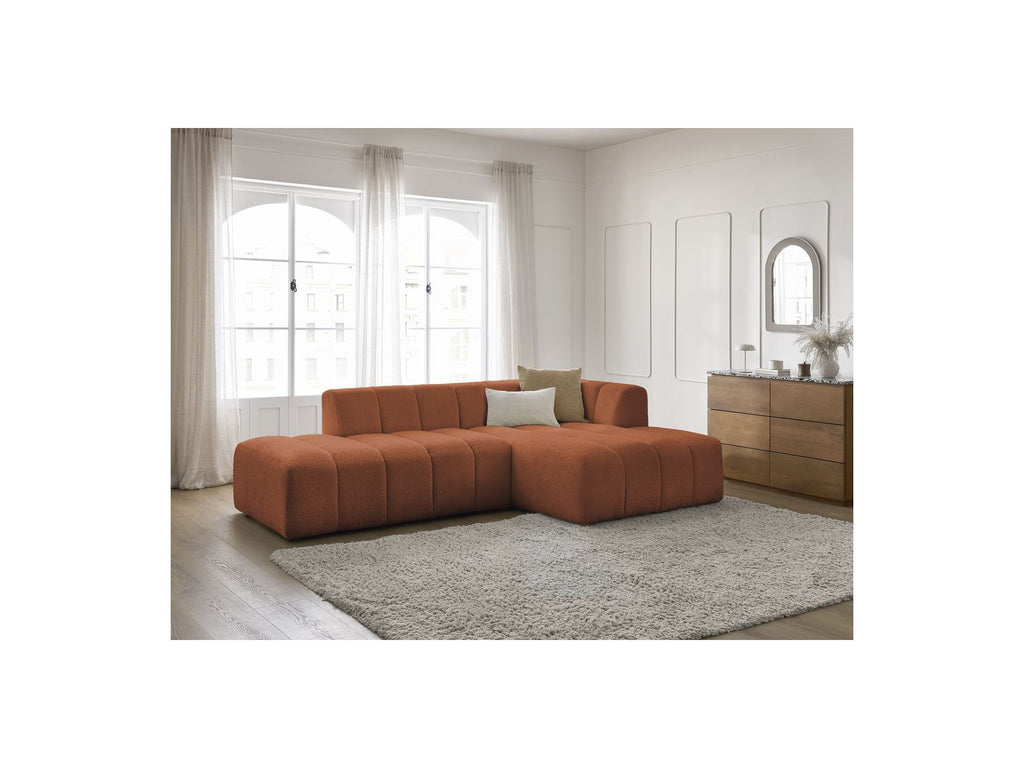 Sofá esquinero fijo modular - Annecy - Tejido bouclé - Esquina derecha