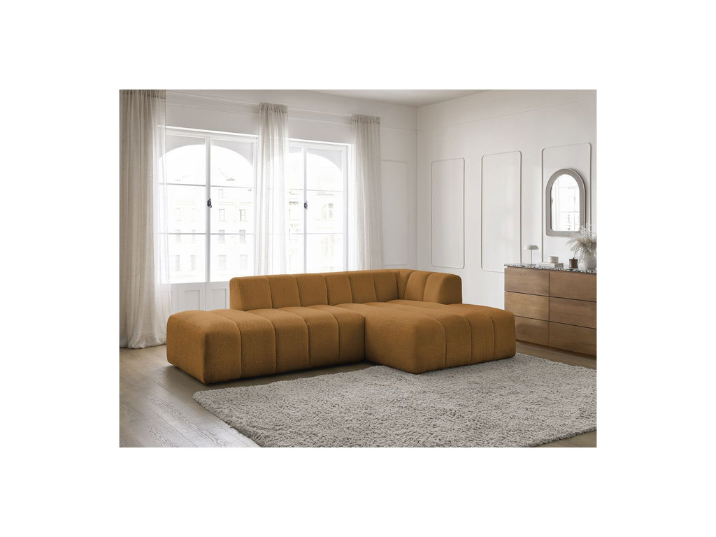 Sofá esquinero fijo modular - Annecy - Tejido bouclé - Esquina derecha